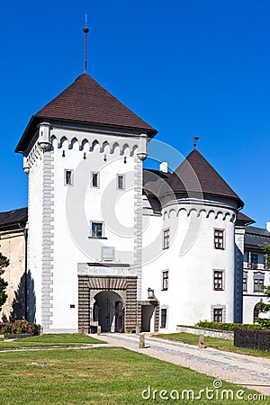 Castle Velke Mezirici, Vysocina district, Czech republic, Europe Stock Photo